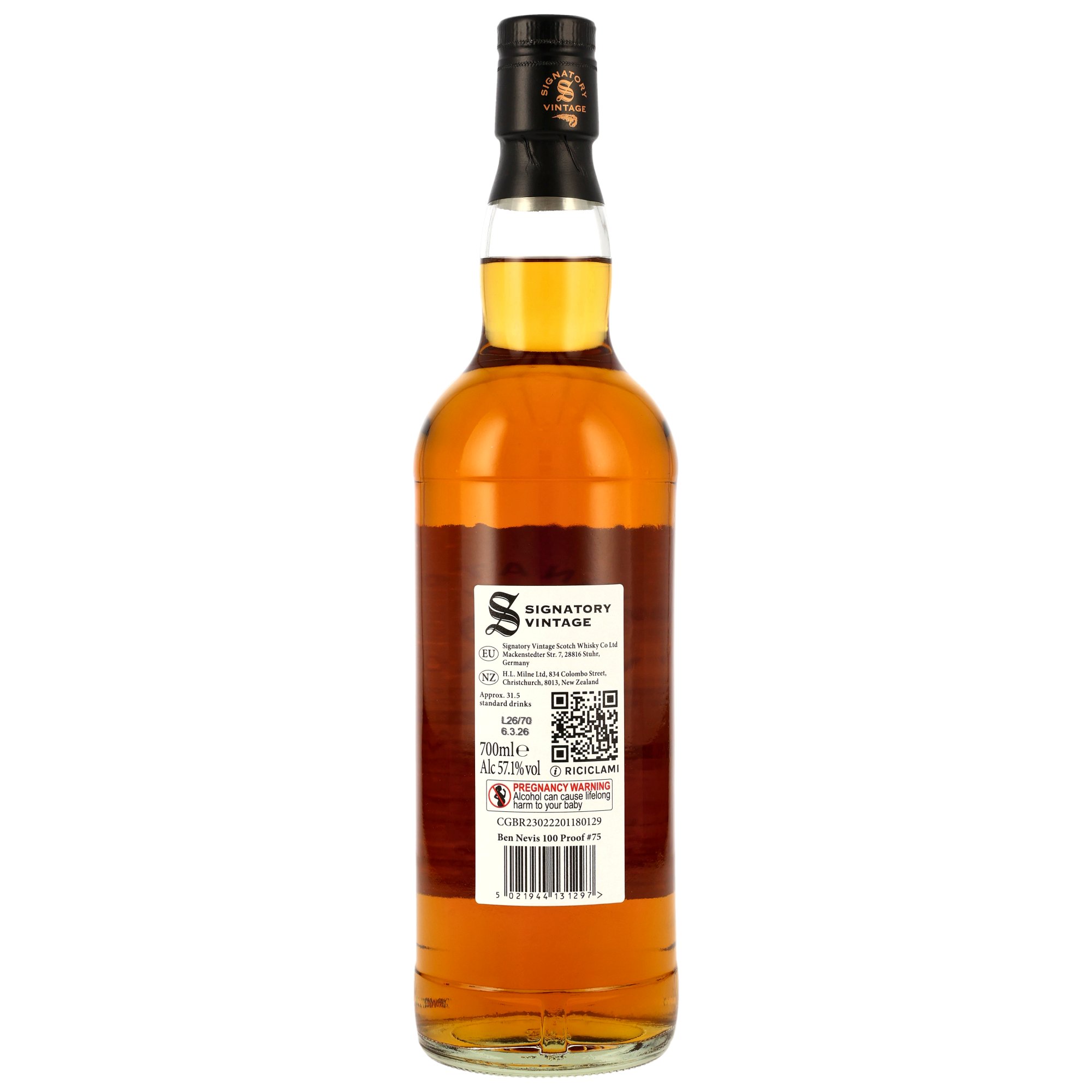 Ben Nevis 2019-2026 / 7 Jahre Signatory 100Proof Edition #75 / 57,1% 0,7l