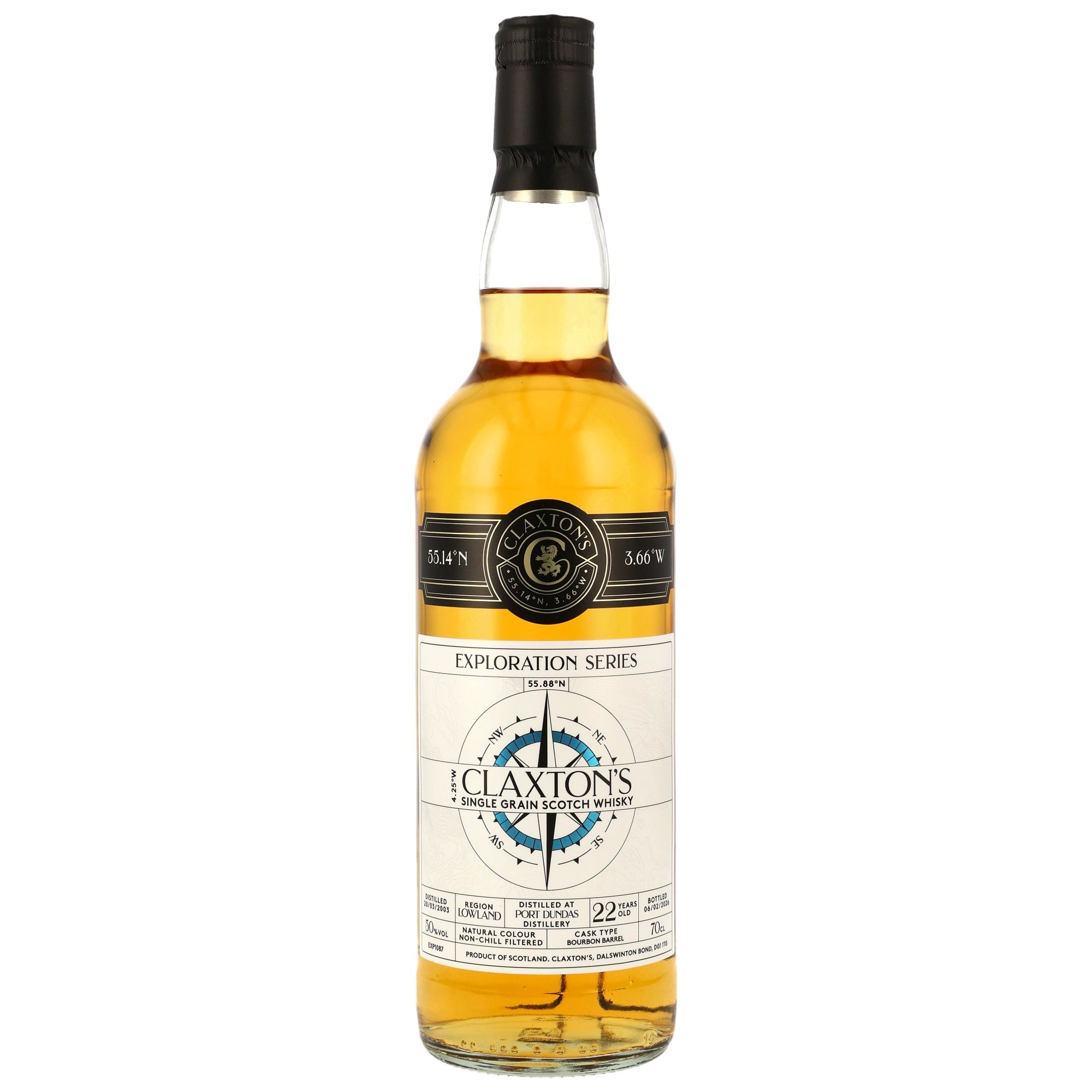 Port Dundas 22y.o. Single Grain Whisky / Bourbon Barrel - Claxton´s Exploration / 50% Vol. 0,7l