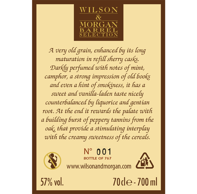Invergordon Single Grain Whisky 30 Jahre Sherry Wood (1984-2015) 57% 0,7 ltr. Wilson Morgan