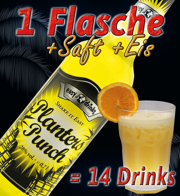 Planters Punch / Fertigcocktail / 28% Vol. 0,7 ltr. / easy drinks