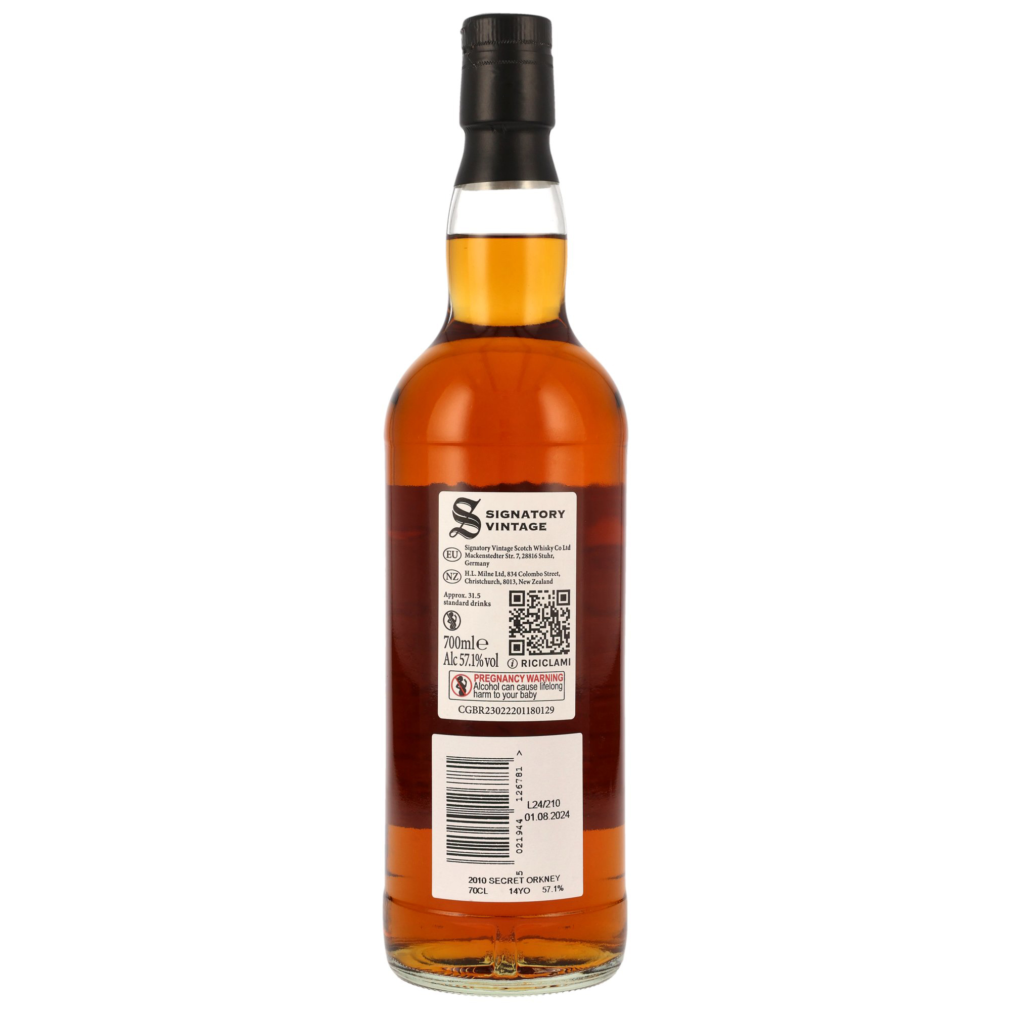 Secret Orkney 14 Jahre (2010-2024) Whisky / 57,1% 0,7 ltr. / 100 Proof Edition #23 Signatory 