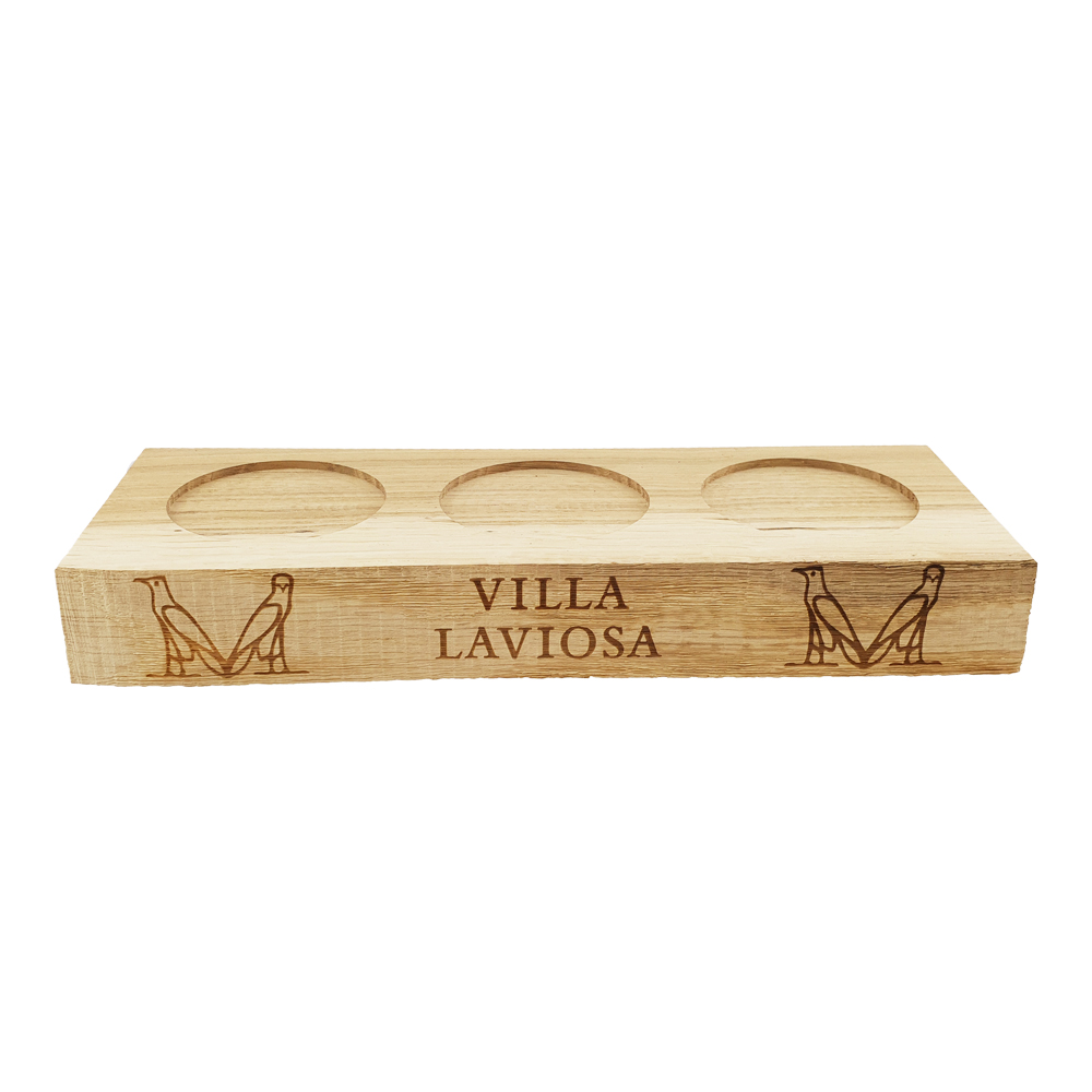 Villa Laviosa Eichenholzbrett für 3 Flaschen