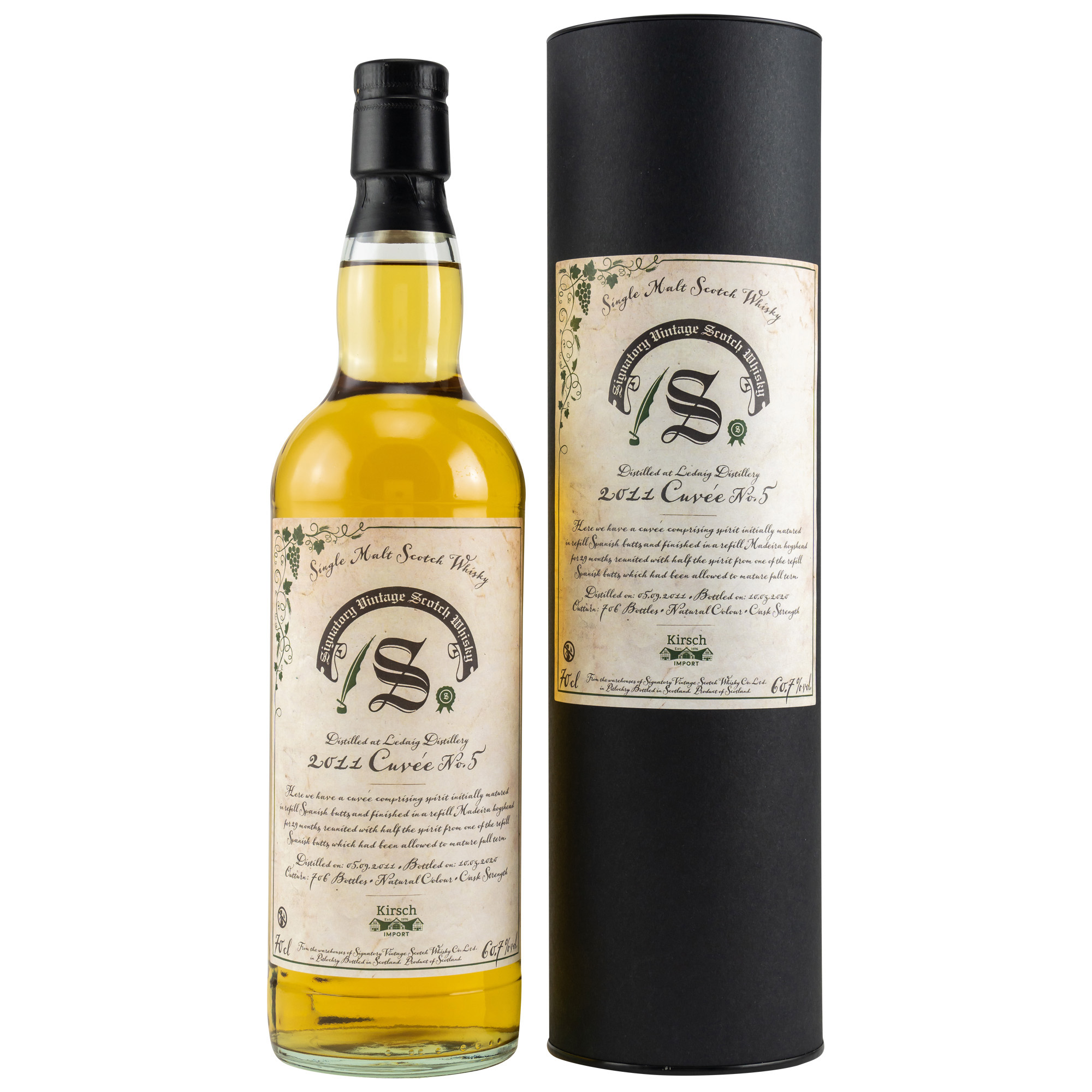 Ledaig 8 Jahre (2011-2020) Cuvee #5, 60,7% 0,7 ltr. Signatory Vintage