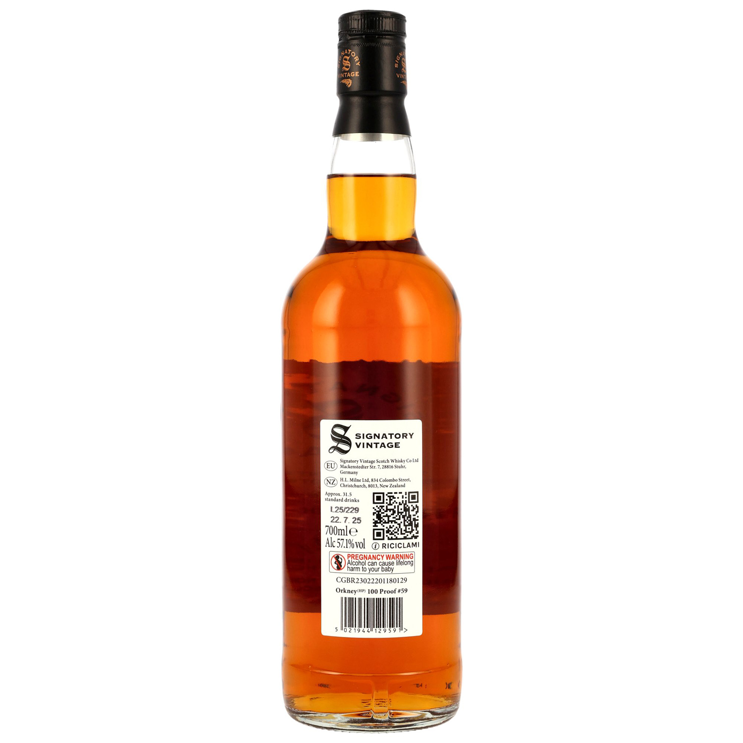 Orkney (HP) 14 Jahre (2011-25) Palo Cortado 100Proof Edition #59 / 57,1% 0,7l Signatory Vintage 