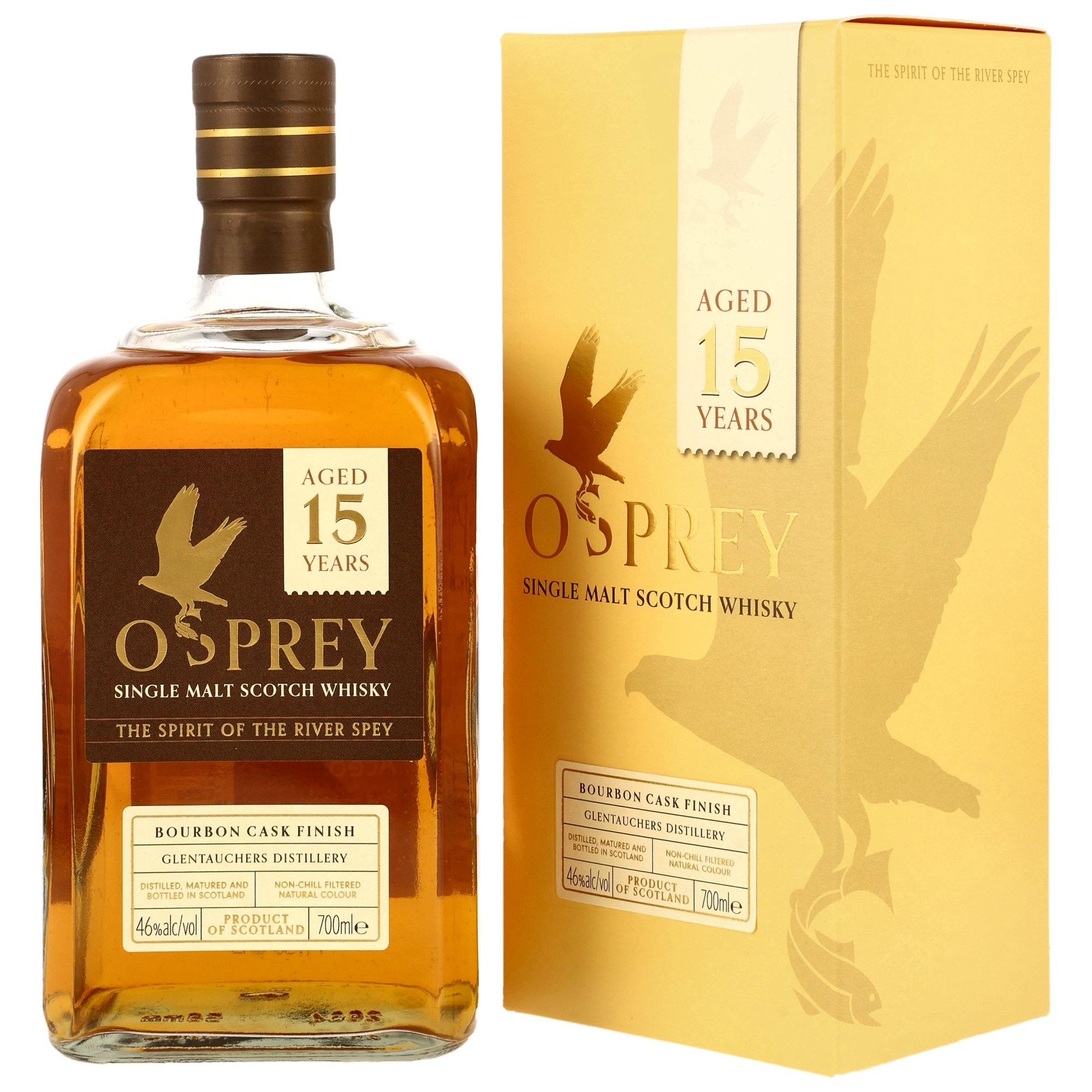 Glentauchers 15 y.o. Single Malt / Bourbon Cask Finish - Osprey / 46% 0,7l  