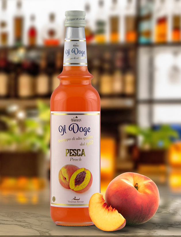 Il Doge Sirup Pfirsich - Peach / 0,7 ltr. Alkoholfrei / Glutenfrei / Halal
