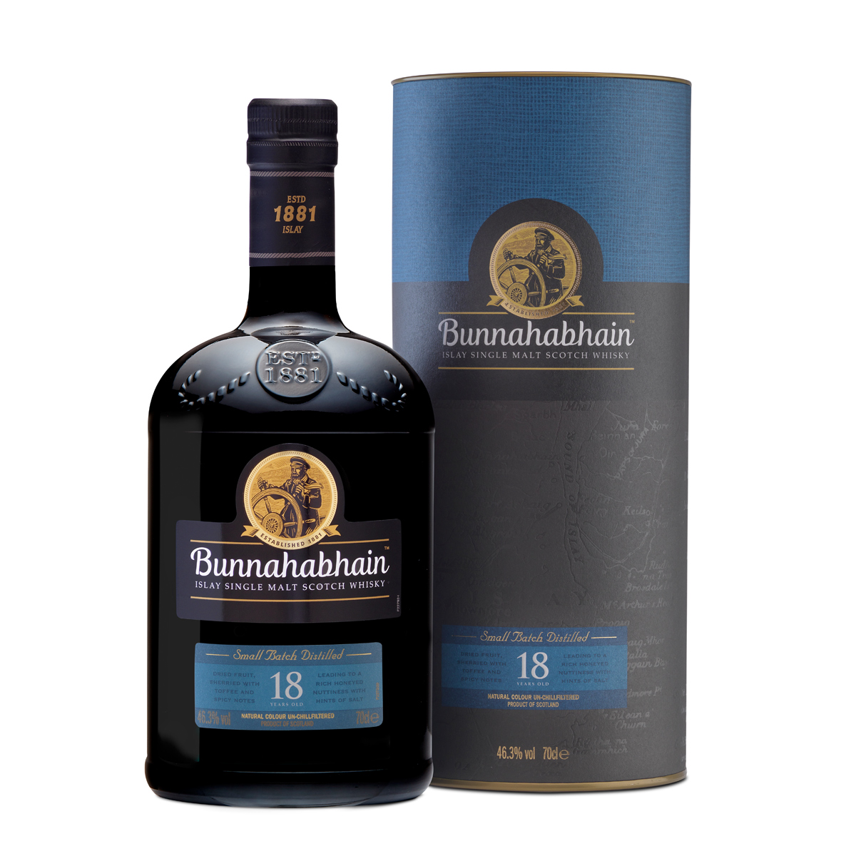 Bunnahabhain 18 Jahre / Small Batch Distilled / 46,3% 0,7l / Islay Single Malt  