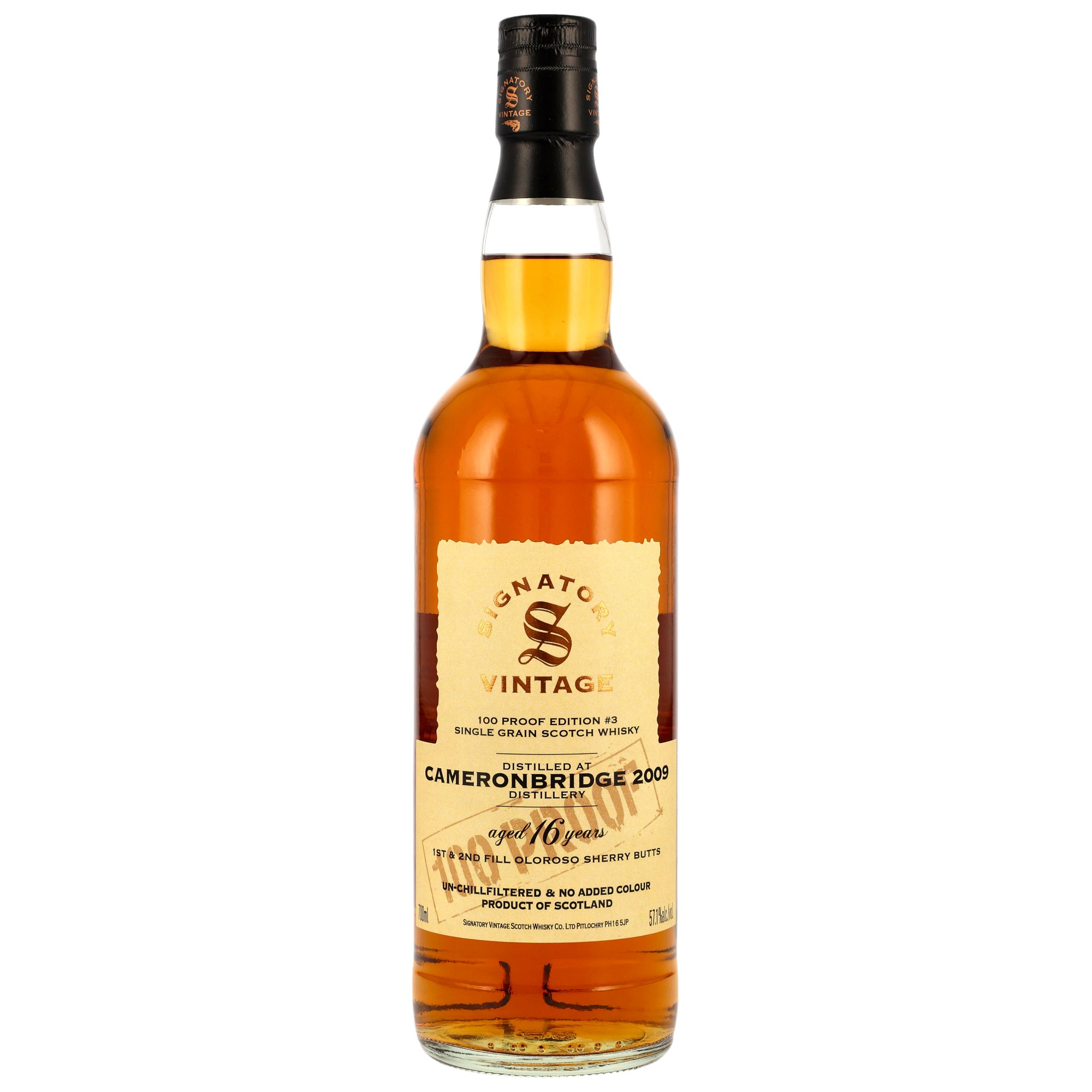 Cameronbridge 2009-2025 / 16Jahre / 100Proof Grain Edition #3 / 57,1% 0,7l  Signatory Vintage