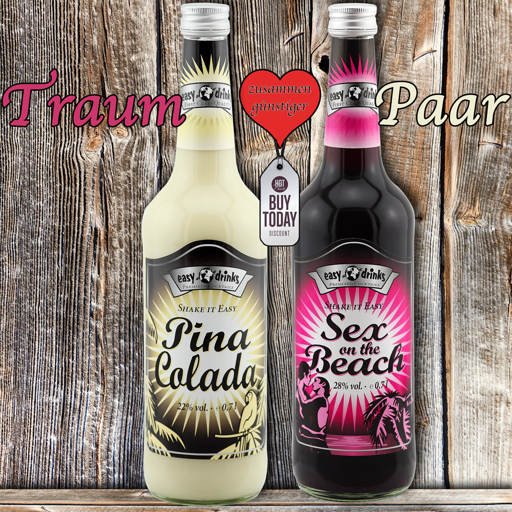 "1 Pina Colada & 1 Sex on the Beach" im easy drinks Fertigcocktail Set No.2