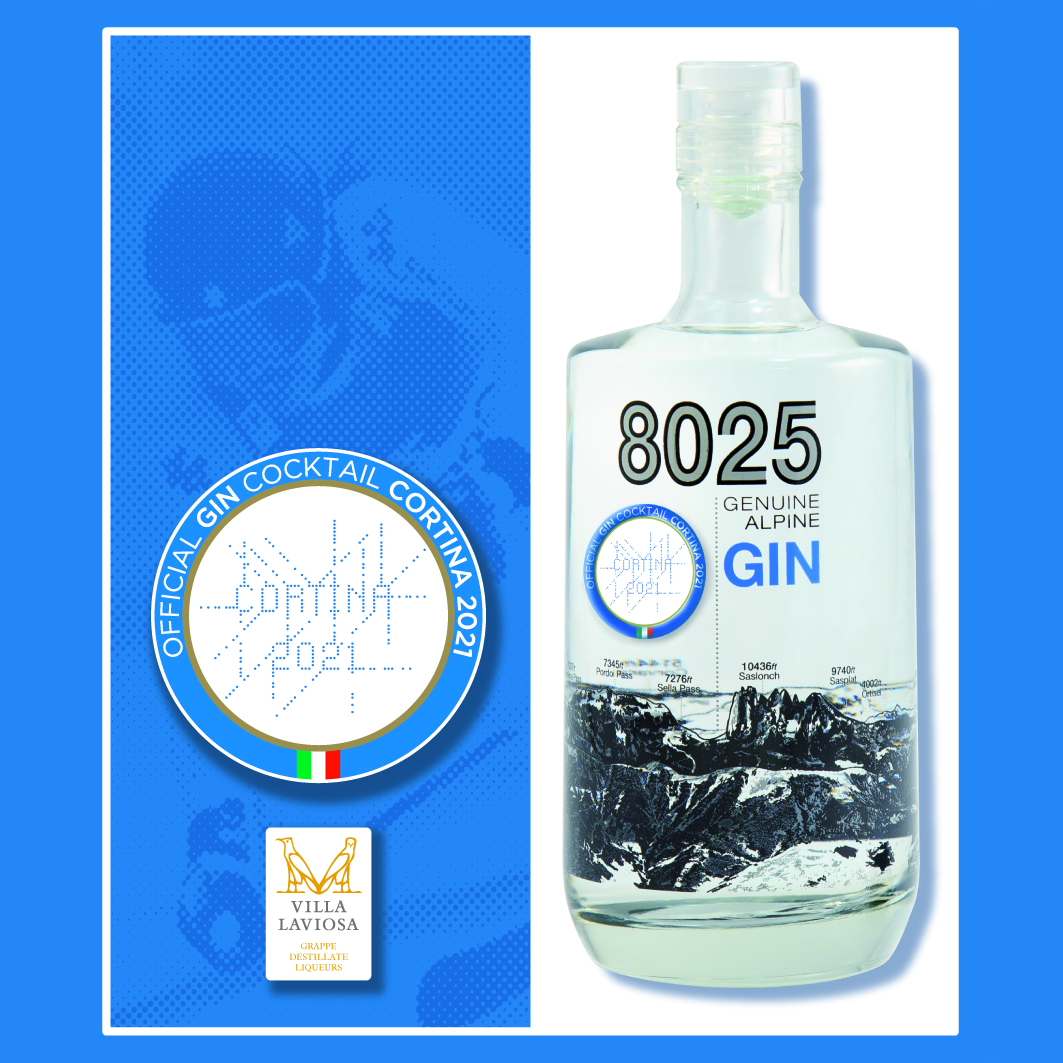 Villa Laviosa 8025 Genuine Alpine Gin / 40% Vol. 0,5 ltr. / Geschenkkarton