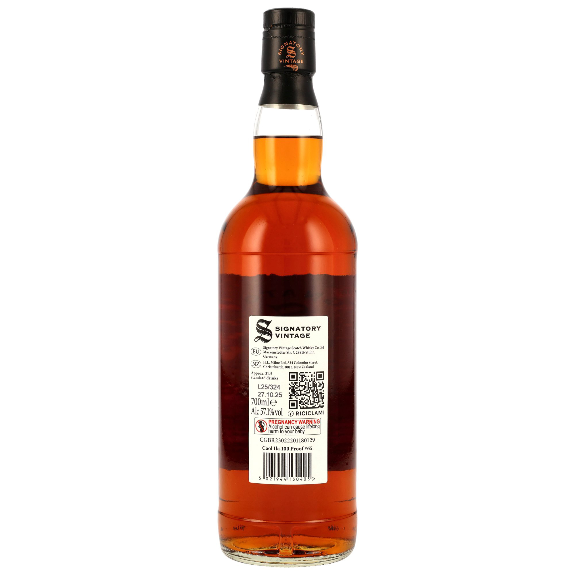 Caol Ila 12 Jahre (2013-2025) / 100 Proof Edition #65 / 57,1% 0,7 ltr. Signatory Vintage 