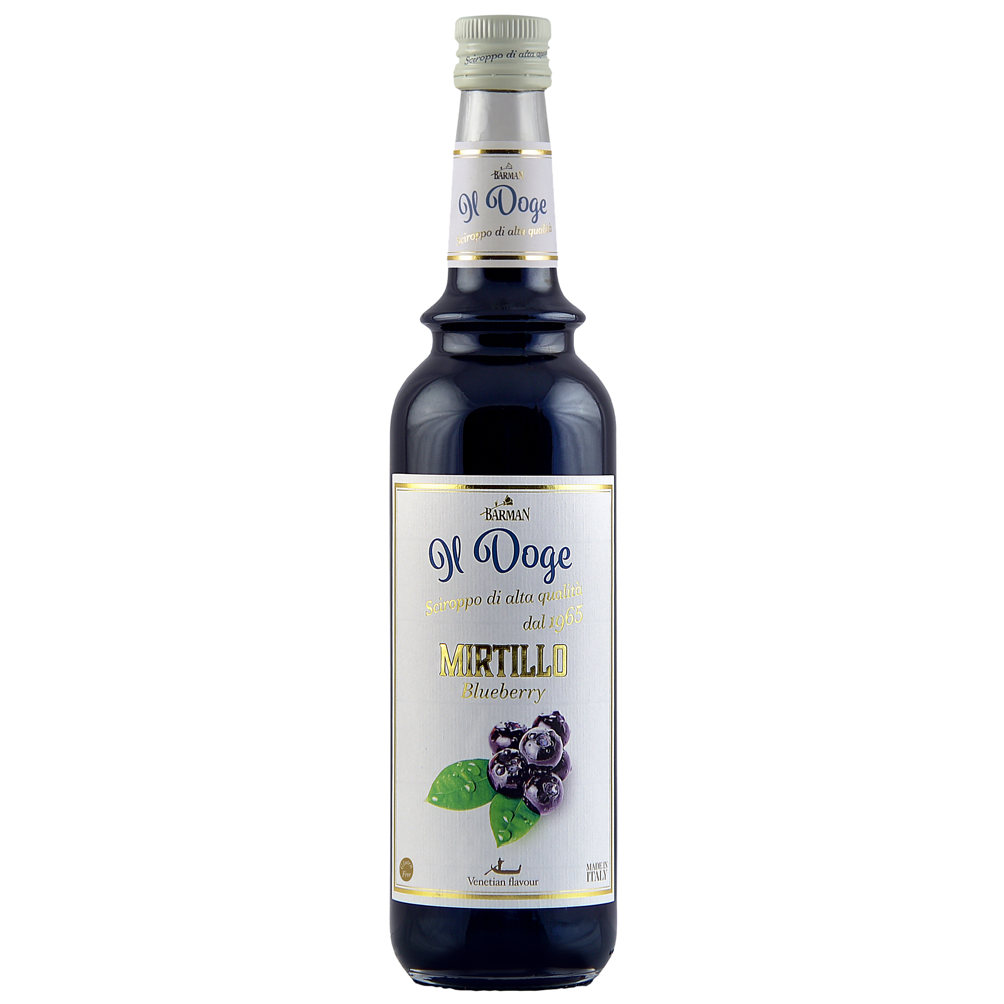 Il Doge Sirup Heidelbeer - Blueberry / 0,7 ltr. Alkoholfrei / Glutenfrei / Halal
