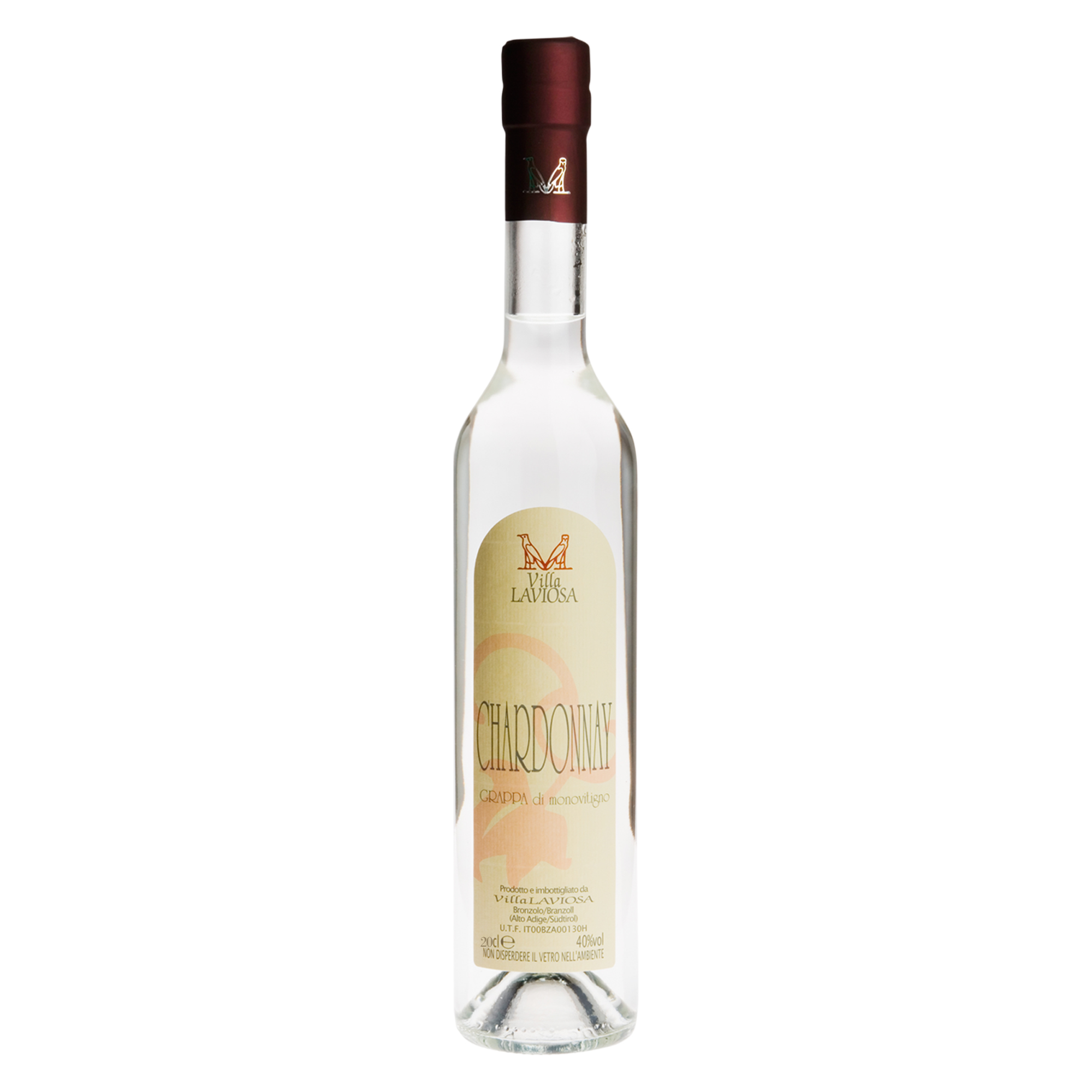 Grappa Chardonnay in Geschenkpackung / 40% Vol. 0,2 ltr. / Villa Laviosa Südtirol