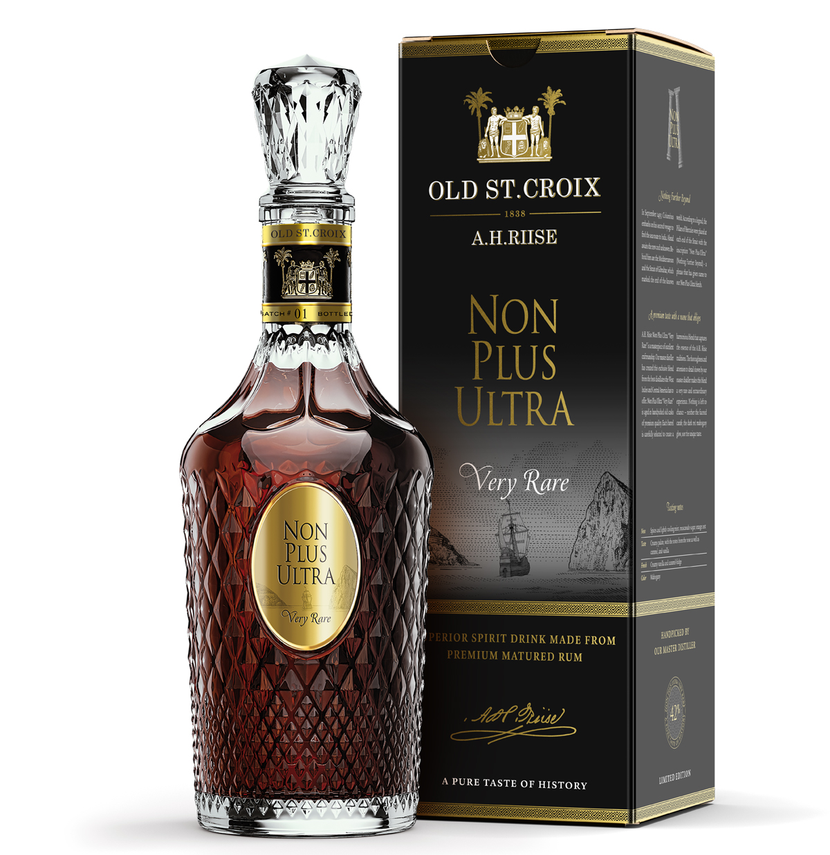 A.H. Riise Non Plus Ultra Very Rare Rum / 42% Vol. 0,7 ltr. / Geschenkpack
