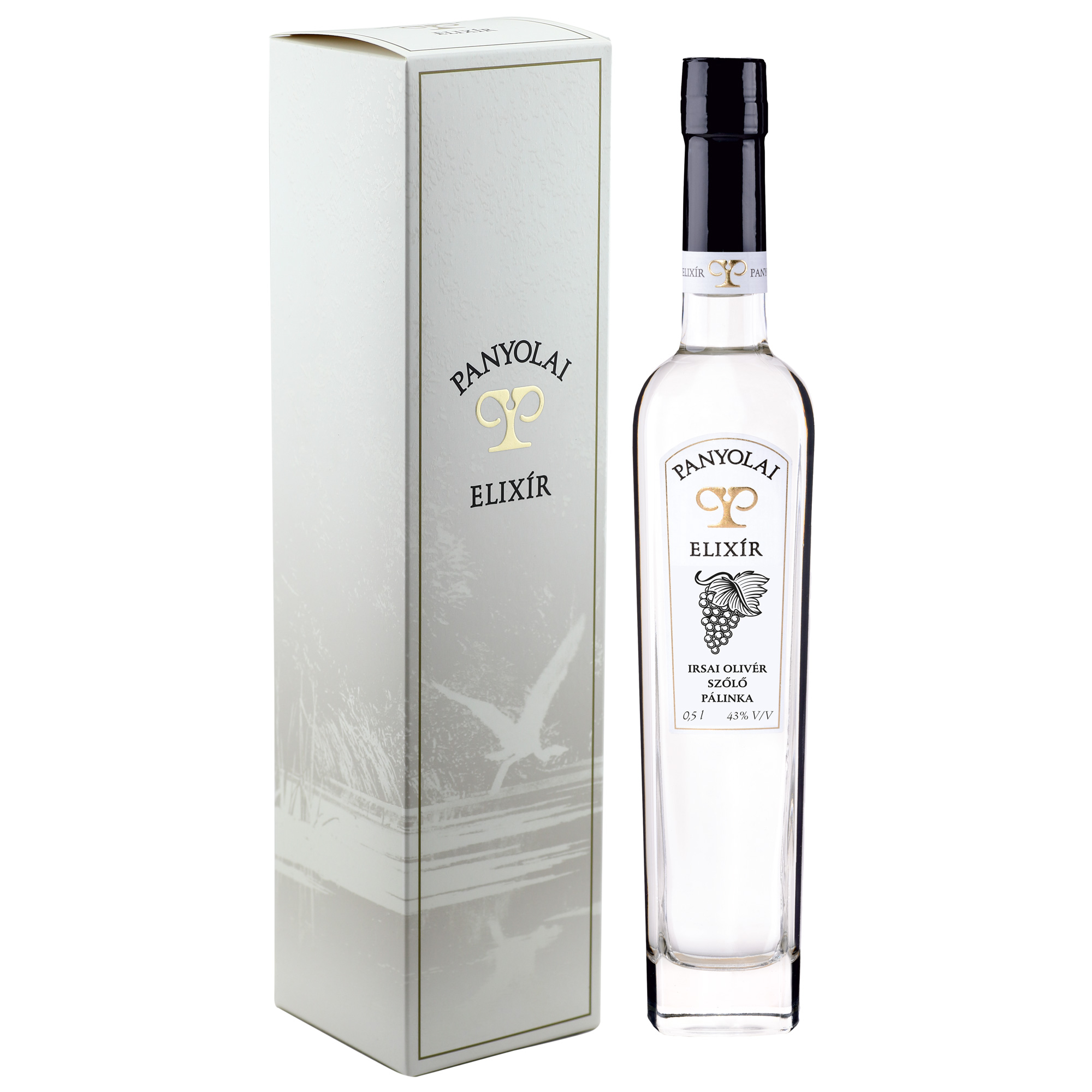 Panyolai Elixír Irsai Oliver Trauben-Brand, 43% Vol. 0,5 ltr. / in Geschenkhülle