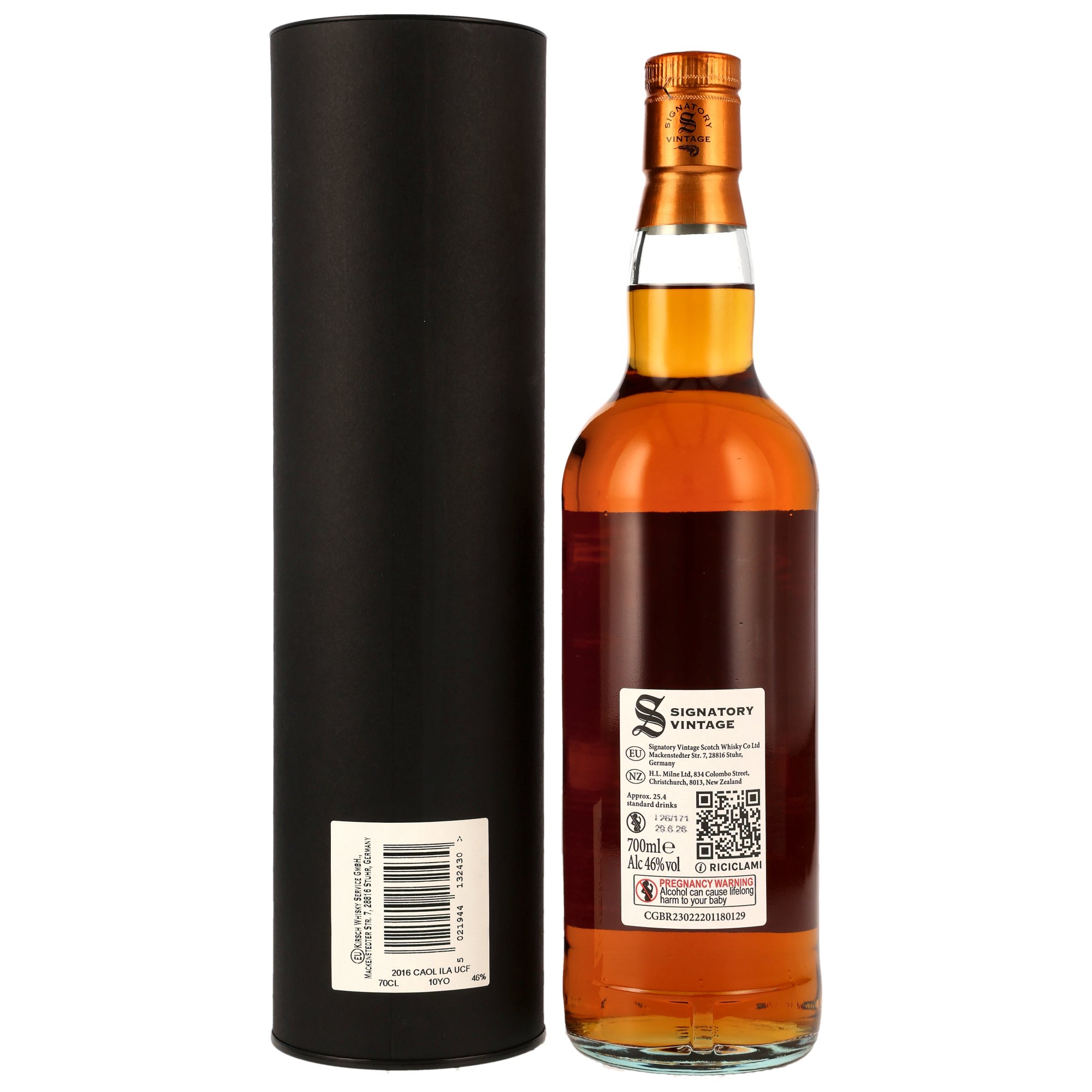 Caol Ila 10 Jahre (2016-2026) / 1st & 2nd Oloroso Fill Sherry Butt / 46% 0,7l Signatory Vintage