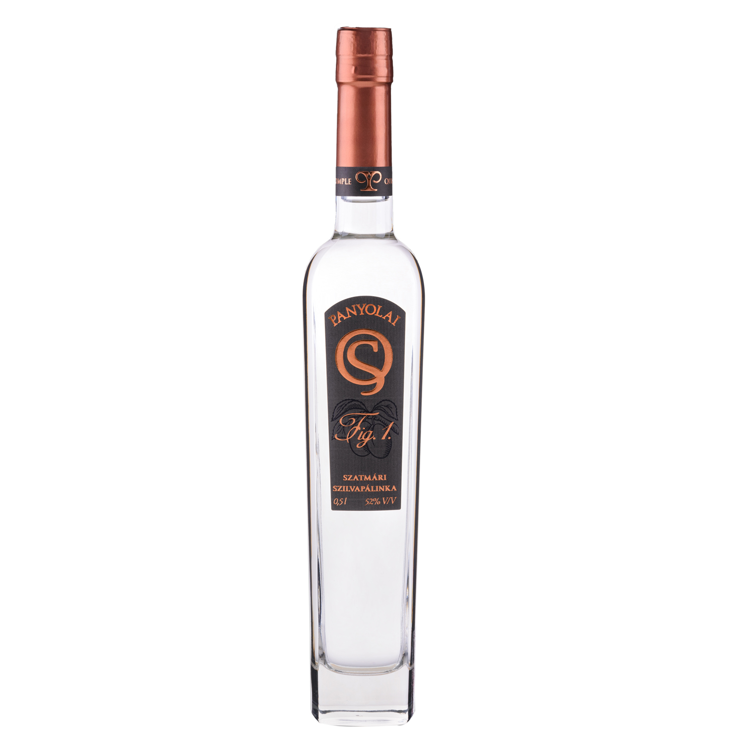Panyolai SQ Pflaumen-Brand / Szatmári Szilva Palinka, 52% Vol. 0,5 ltr.