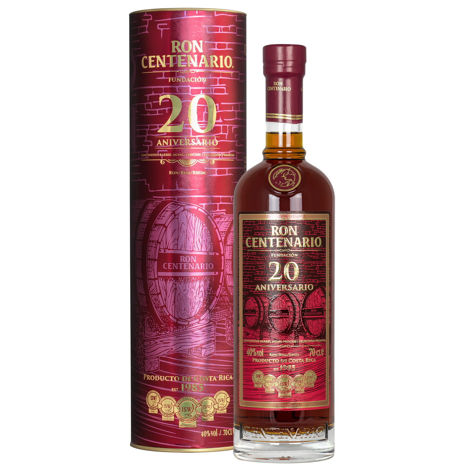 Ron Centenario Fundacion 20 Aniversario Rum / 40% Vol. 0,7 ltr.