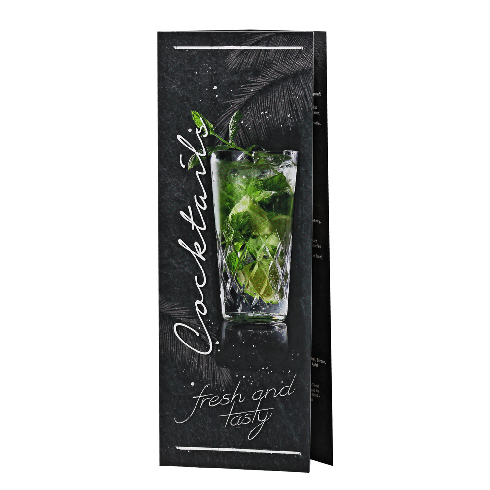 Cocktailkarte mit 9 Sorten