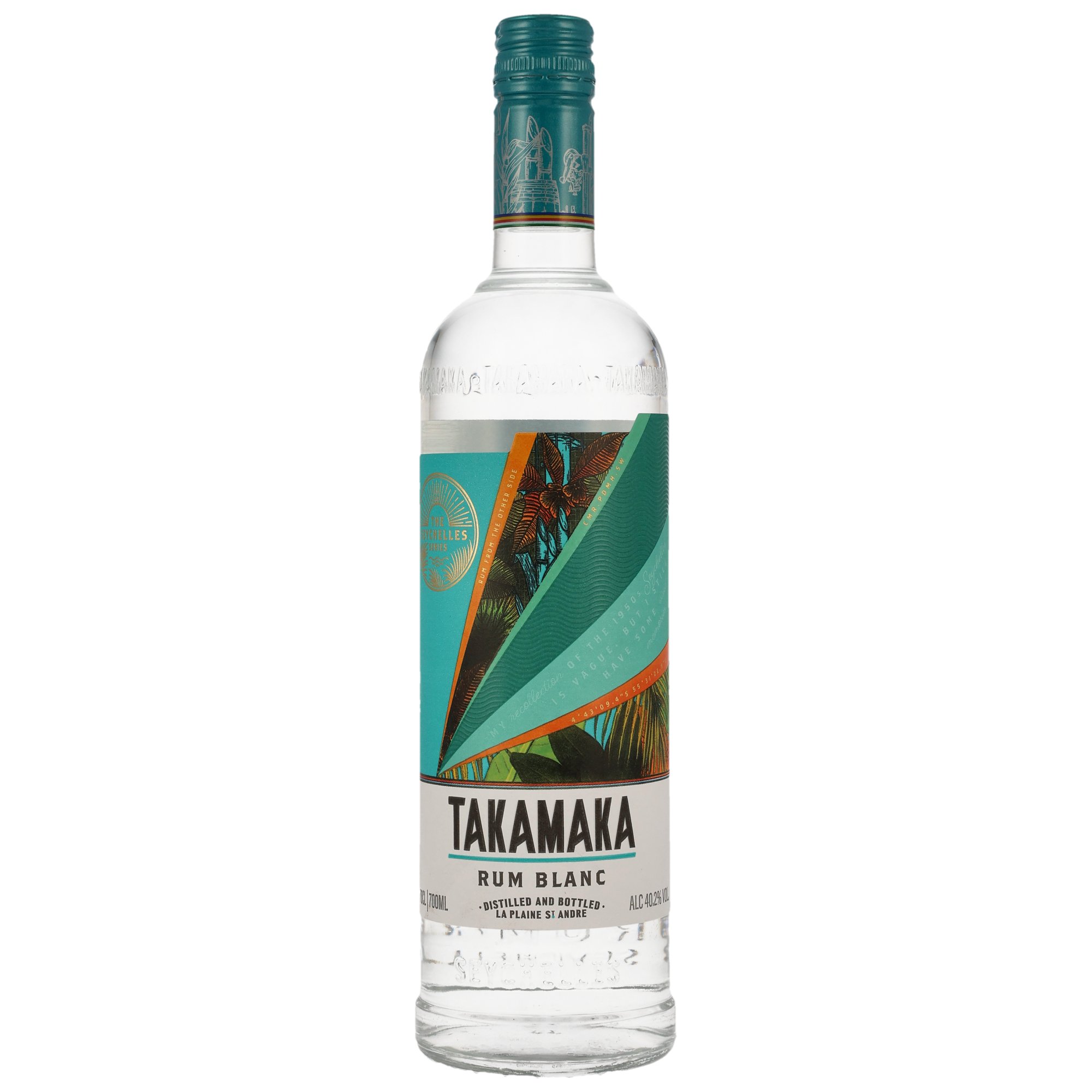 TAKAMAKA Rum Blanc / 40,2% Vol. 0,7 ltr. / Weißer Rum von den Seychellen