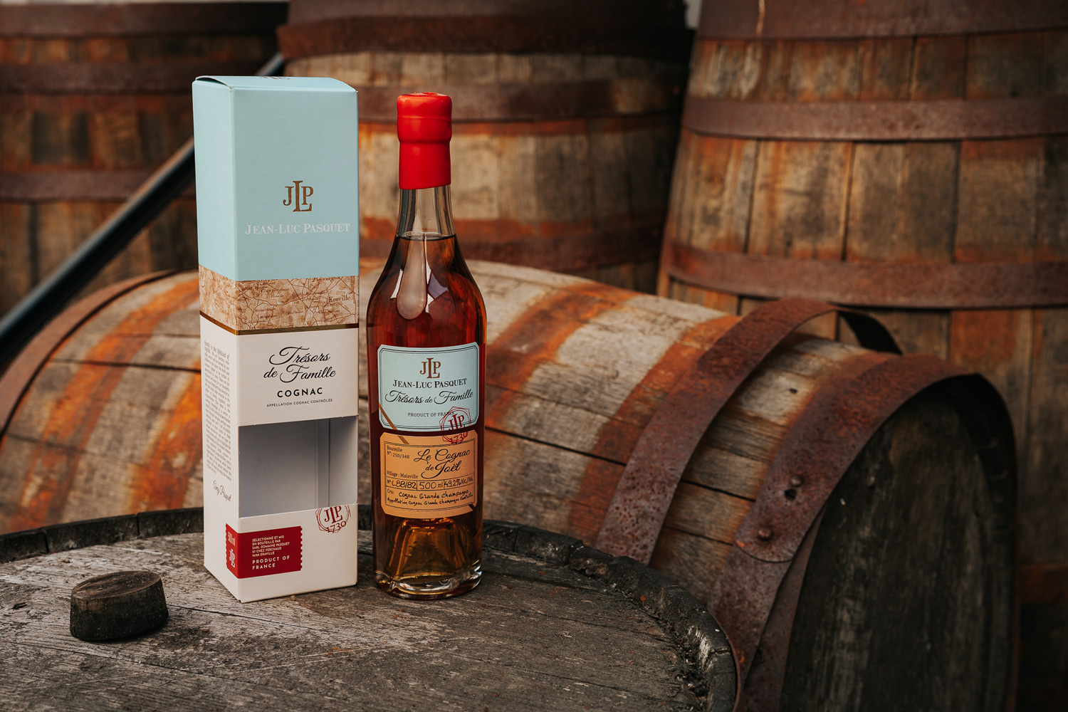 Jean-Luc Pasquet Le Cognac de Joël Grande Champagne L.88/82 Trésors de Famille 49,2% Vol. 0,5l