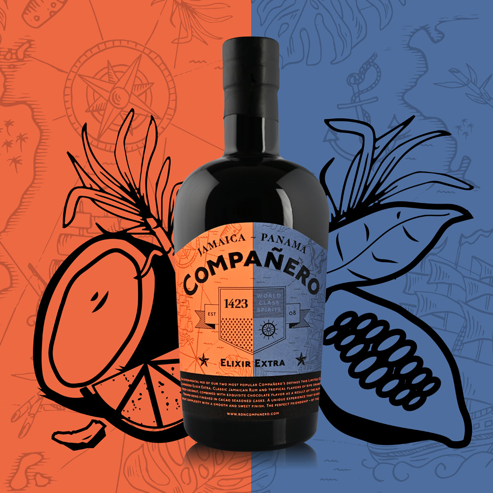Ron Compañero Elixir Extra / 47% Vol. 0,7l / Jamaica & Panama / Rumlikör