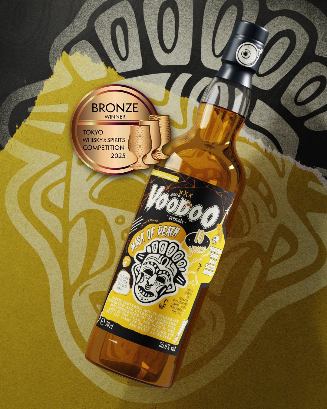 Whisky of Voodoo: Mask of Death II / 10Jahre Brave New Spirits (Dailuaine) / 55% 0,7l Speyside Single Malt