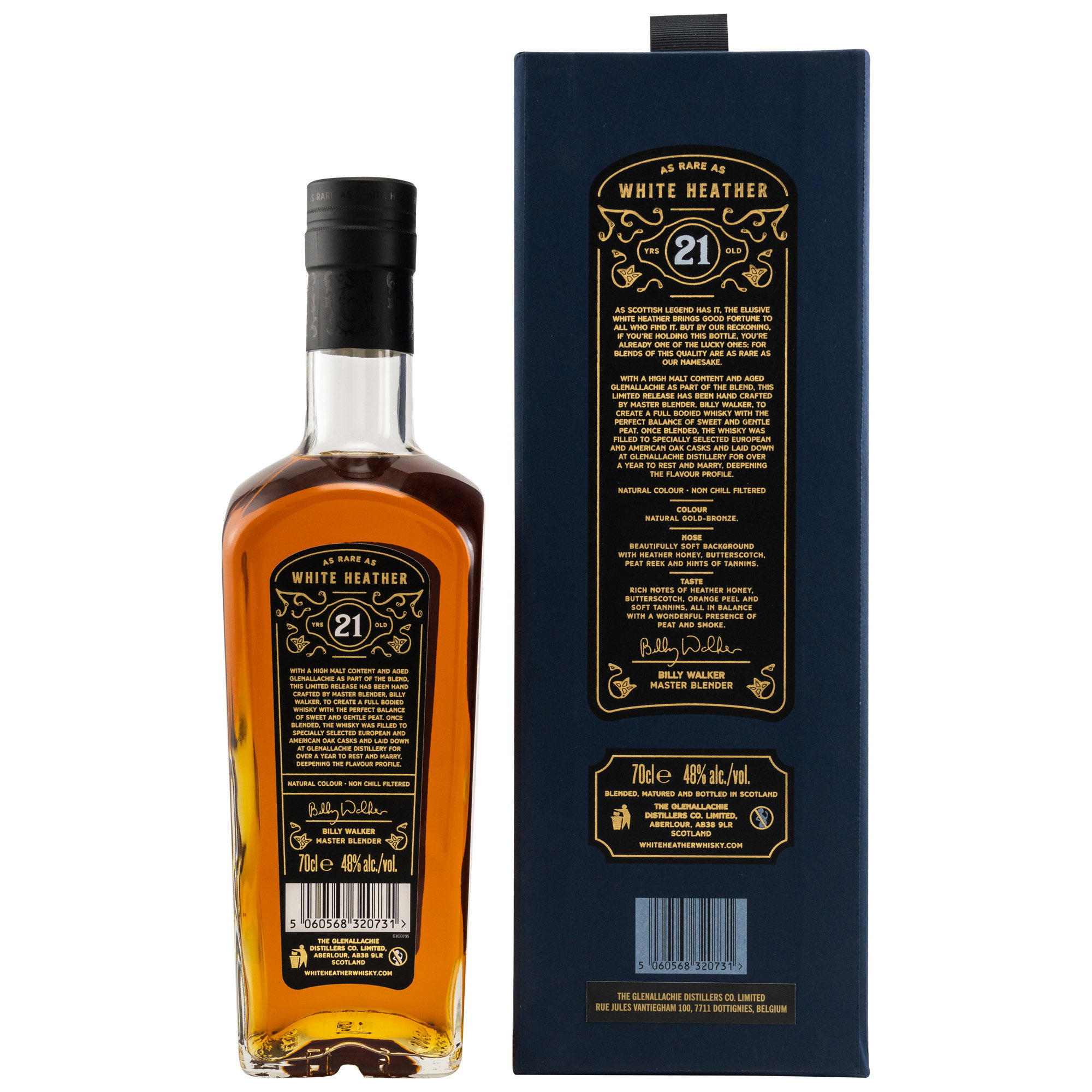 White Heather 21 y.o. Blended Scotch Whisky by Billy Walker / 48% 0,7l  
