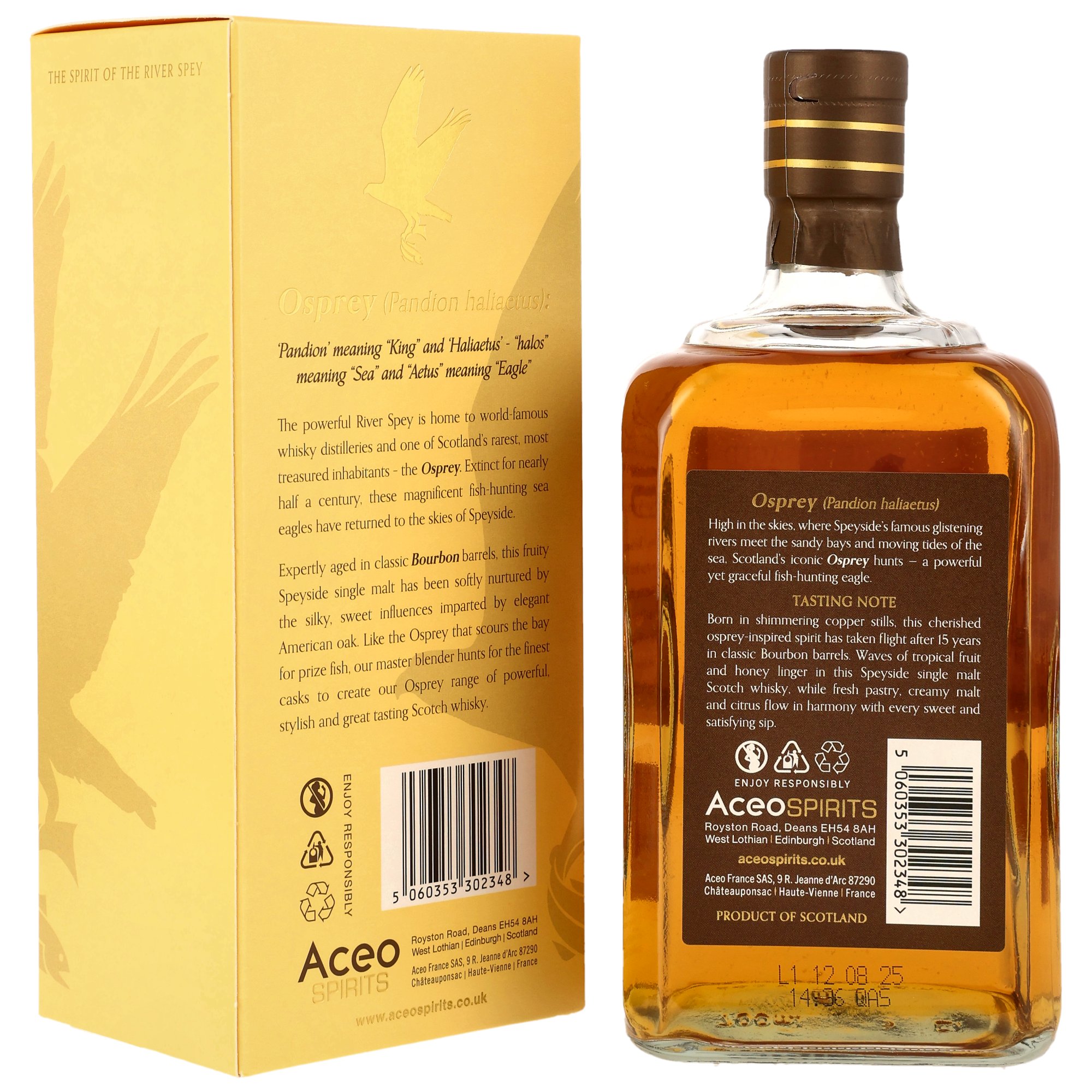 Glentauchers 15 y.o. Single Malt / Bourbon Cask Finish - Osprey / 46% 0,7l  