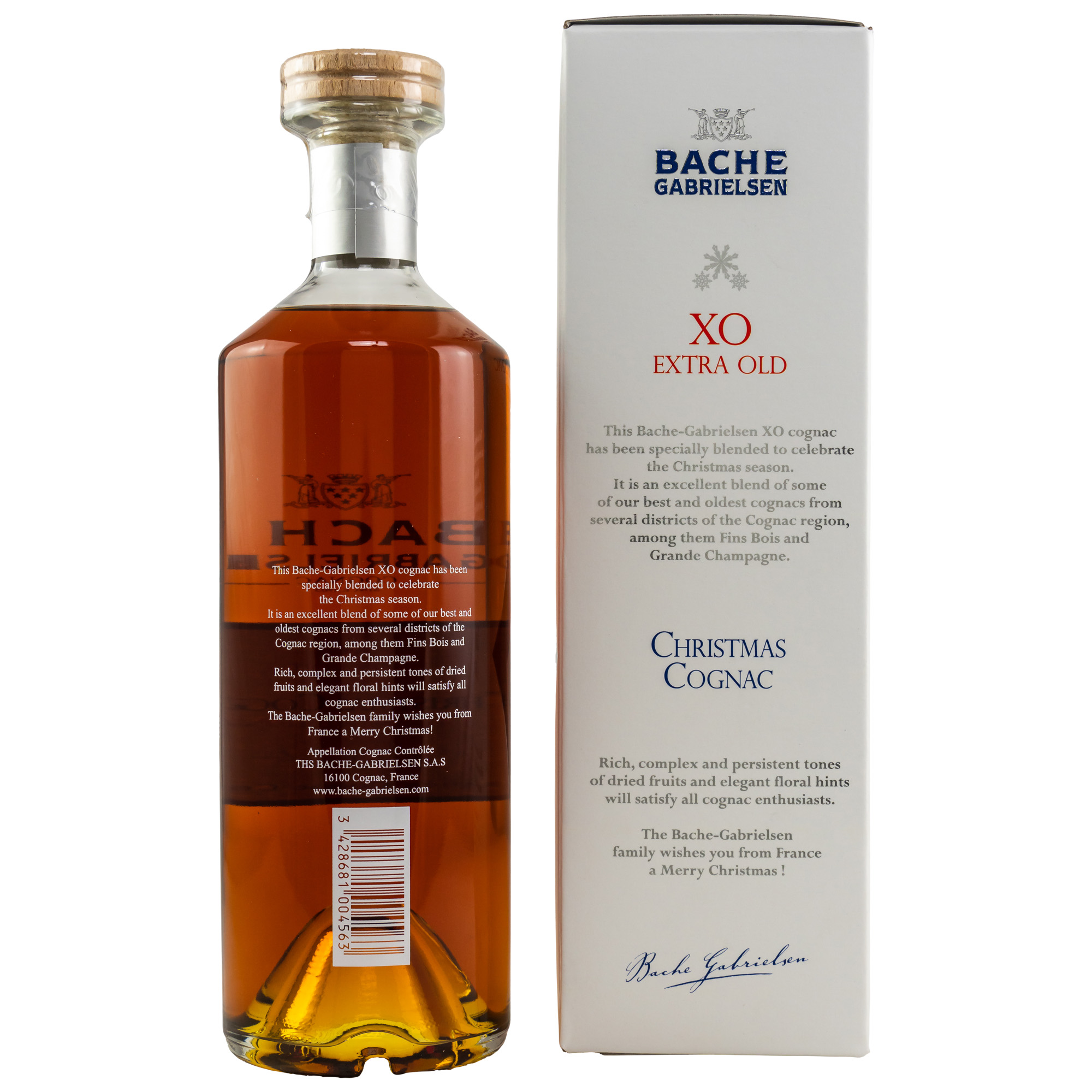 Bache-Gabrielsen Christmas XO Cognac 0,5 ltr. 40% Vol. Geschenkpack