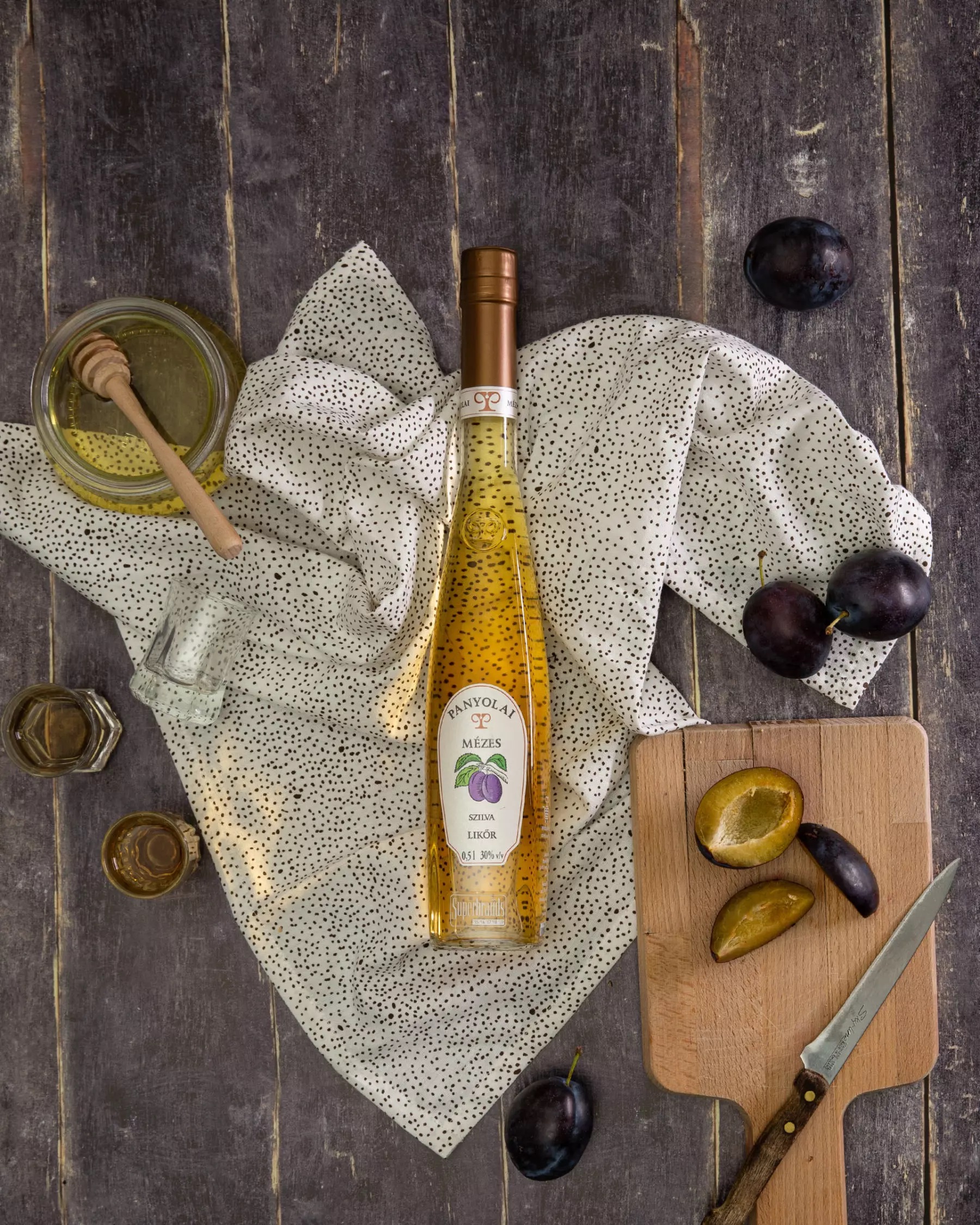 Panyolai Likör Honig Pflaume / Mezes Szilva, 30% Vol. 0,5 ltr.