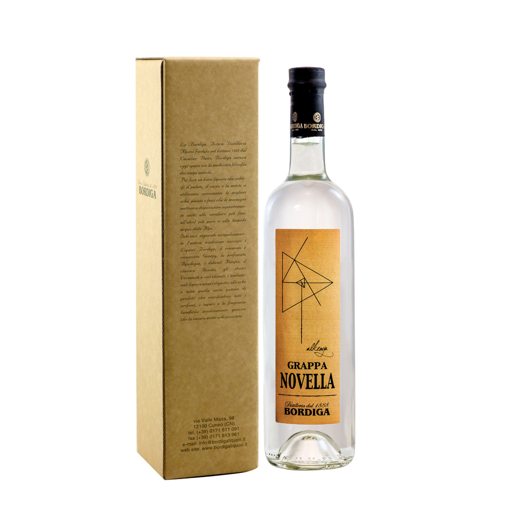 BORDIGA Grappa Novella, 40% Vol. 0,7 ltr. in Geschenkhülle