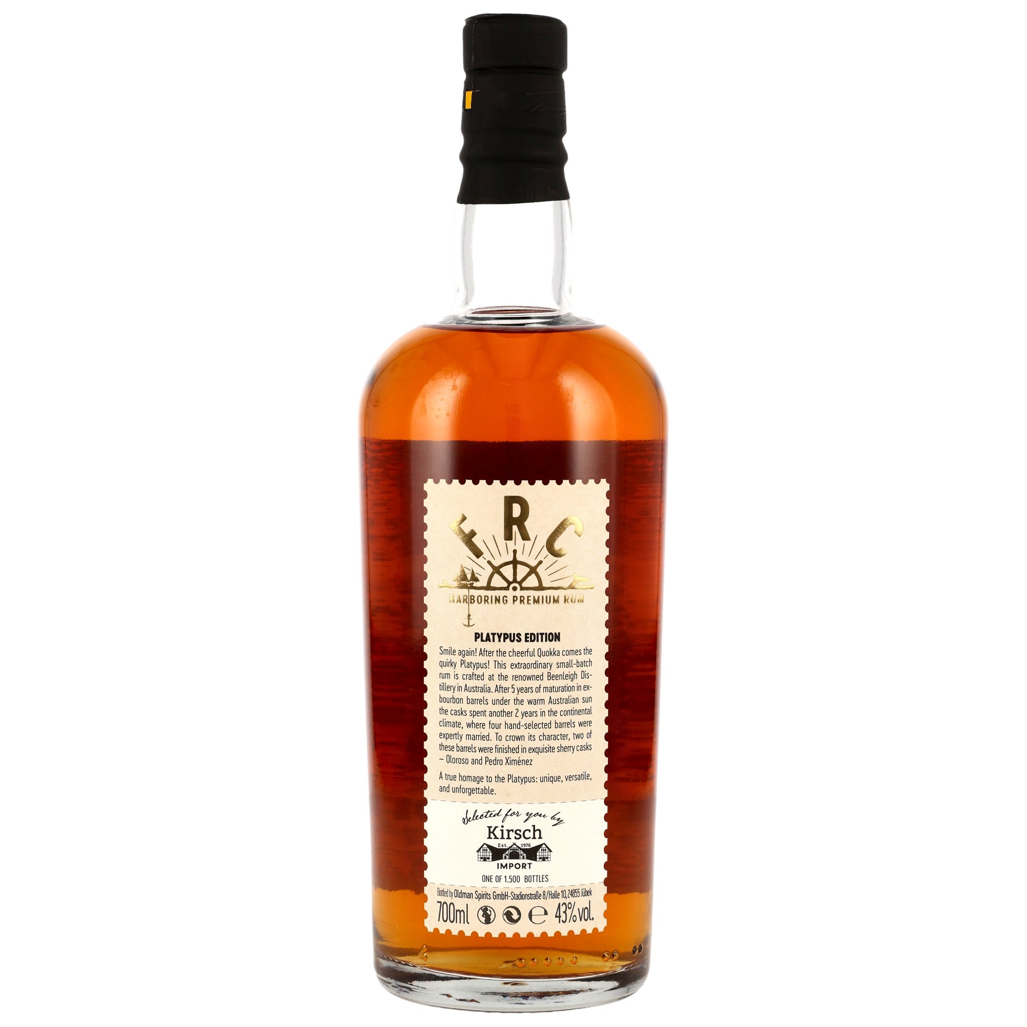 FRC 7 Jahre Rum Platypus Edition / 43% 0,7l / Australien Sherry Cask
