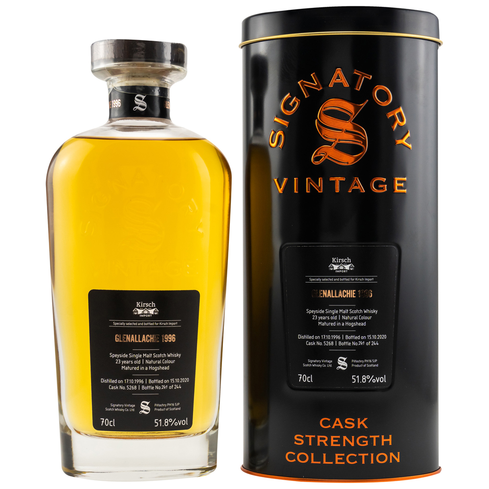 GlenAllachie 23 Jahre (1996-2020) Cask #5268, 51,8% 0,7 ltr. Signatory Vintage