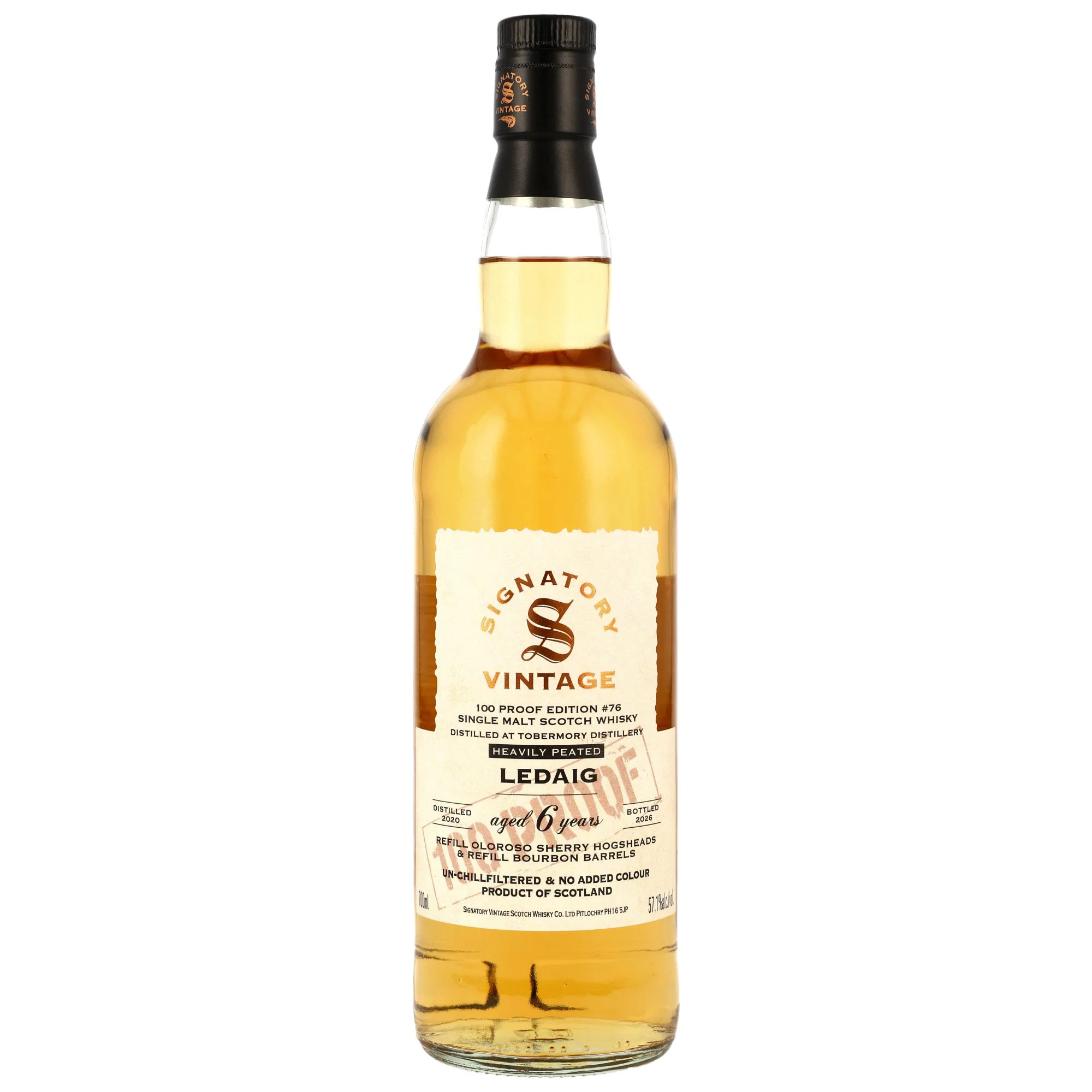 Ledaig 2020-2026 / 6 Jahre Signatory 100Proof Edition #76 / 57,1% 0,7l 