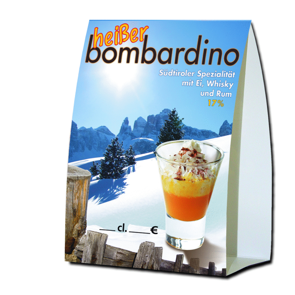 Tischaufsteller Oscar Bombardino