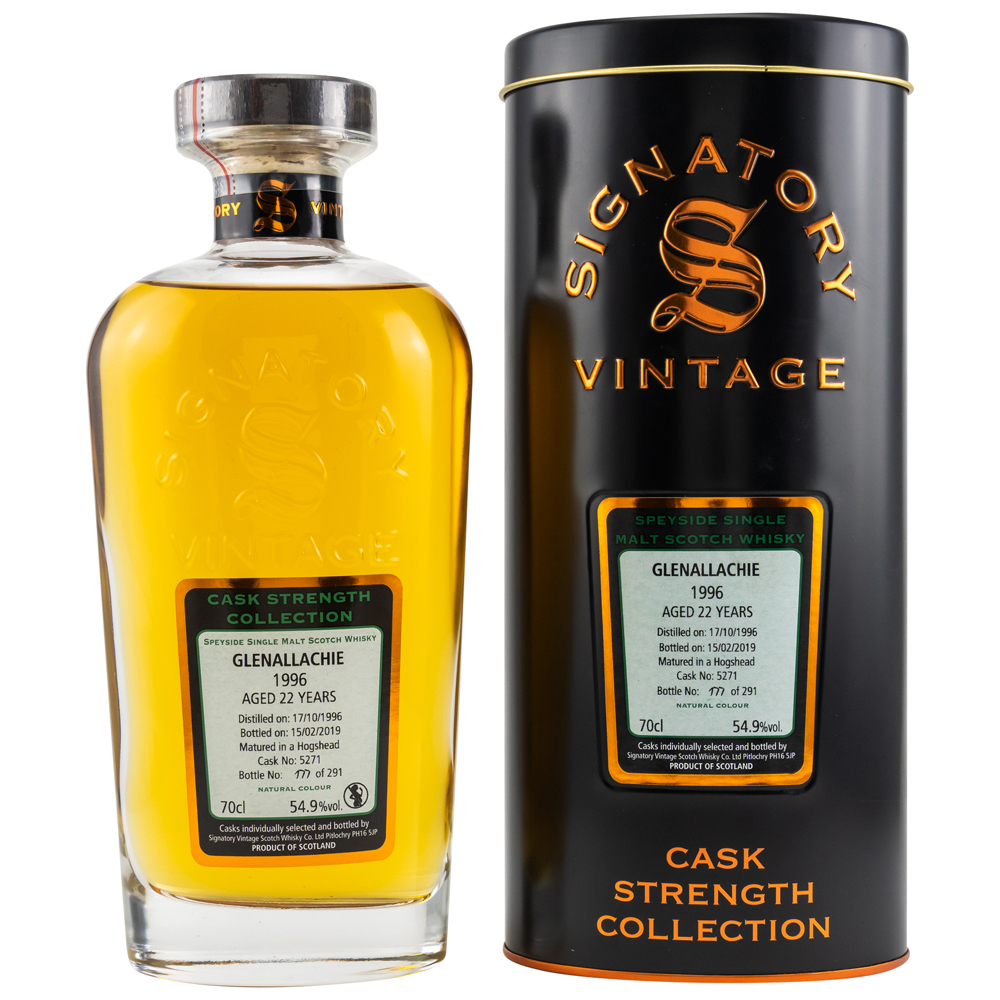 GlenAllachie 22 Jahre (1996-2019) Cask #5271, 54,9% 0,7 ltr. Signatory Vintage