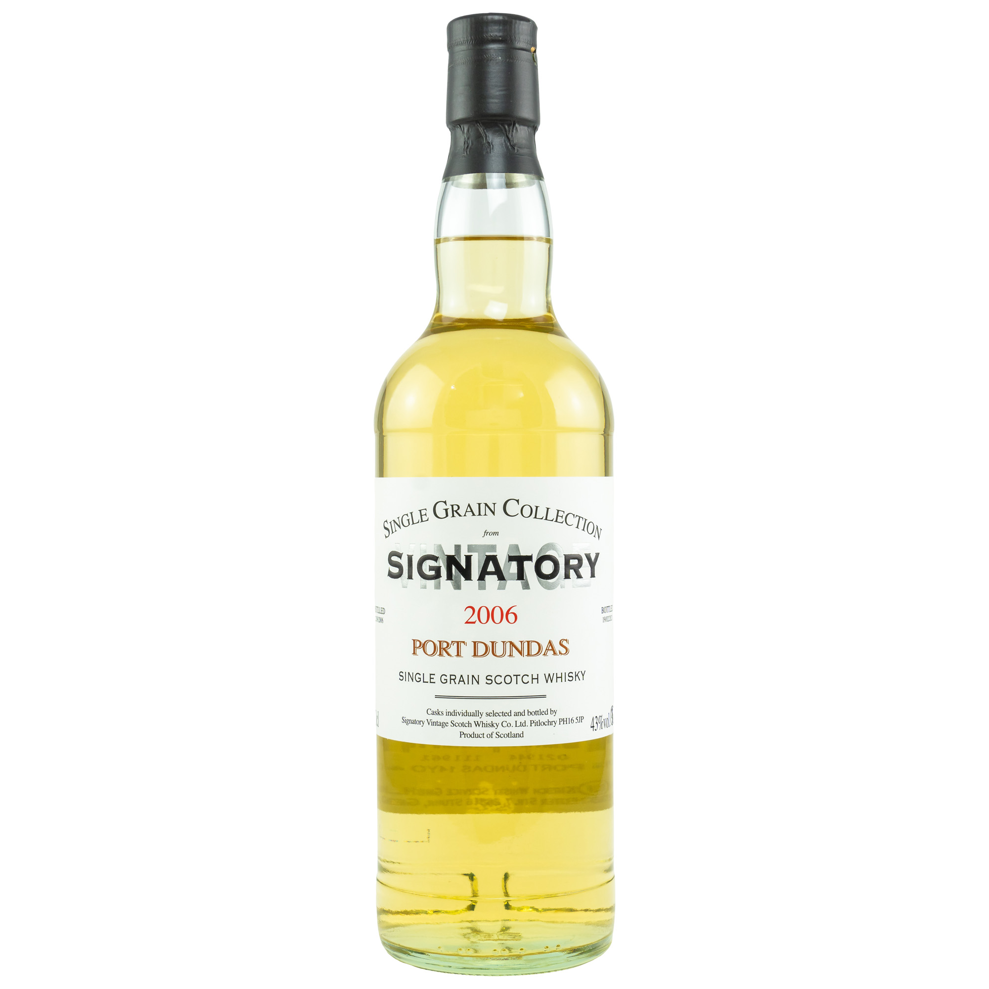 Port Dundas 14 Jahre (2006-2021) Single Grain Whisky, 43% 0,7 ltr. Signatory Vintage