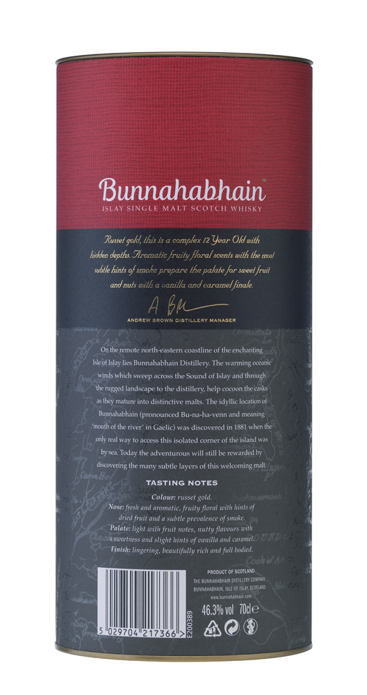 Bunnahabhain 12 Jahre / Small Batch Distilled / 46,3% 0,7l / Islay Single Malt 